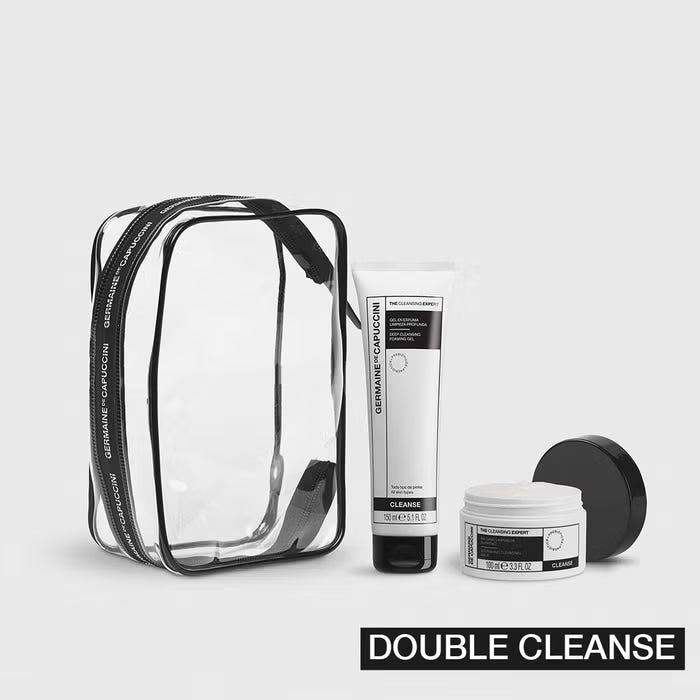 Routine doppia detersione: Balsamo detergente nutriente + Gel in schiuma